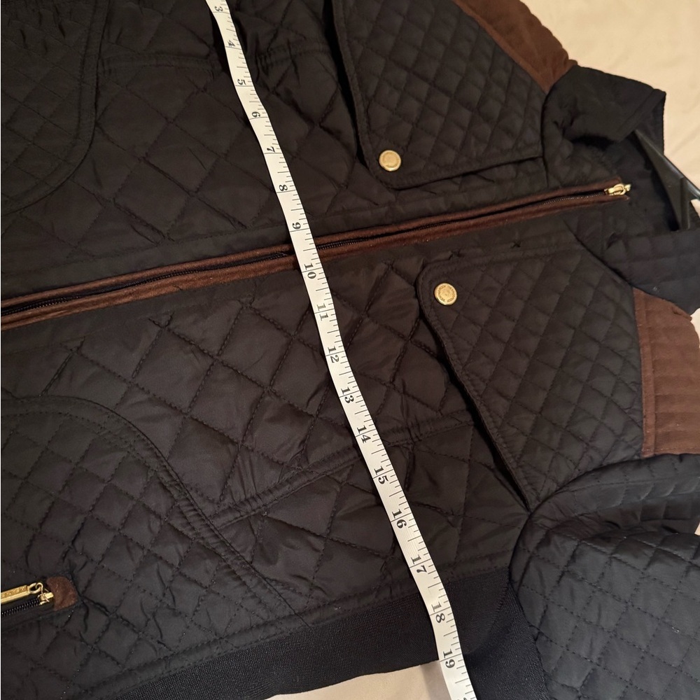 Weatherproof Women's Black and Brown Quilted Utility Jacket - Picture 7 of 10